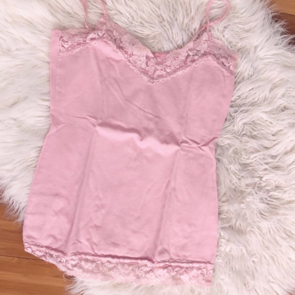 Baby Pink lace tank top